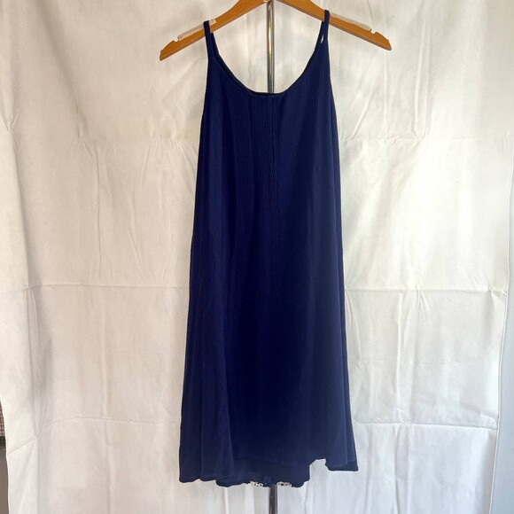 Westport 1962 Scallop Crochet Blue Halter Dress Size Medium Whimsical Dreamy - Picture 3 of 10